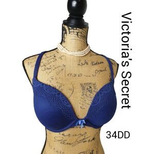 Victoria's Secret Bra 34DD Push Up Perfect Shape Body by Victoria Lace 34DD
